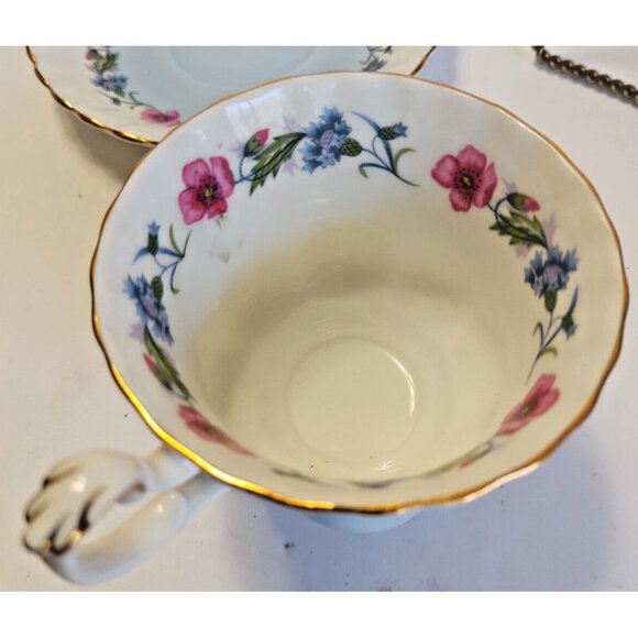 Royal Albert Teacup & Saucer Set, Pattern 4475 Montrose Cup Shape - Picture 7 of 12